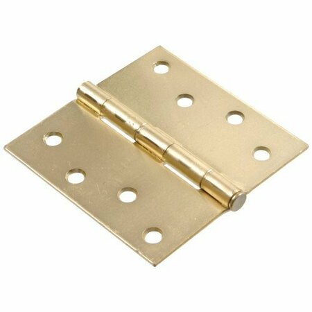 HILLMAN 4 in Residential Door Hinge with Square Corners Satin Brass 851958